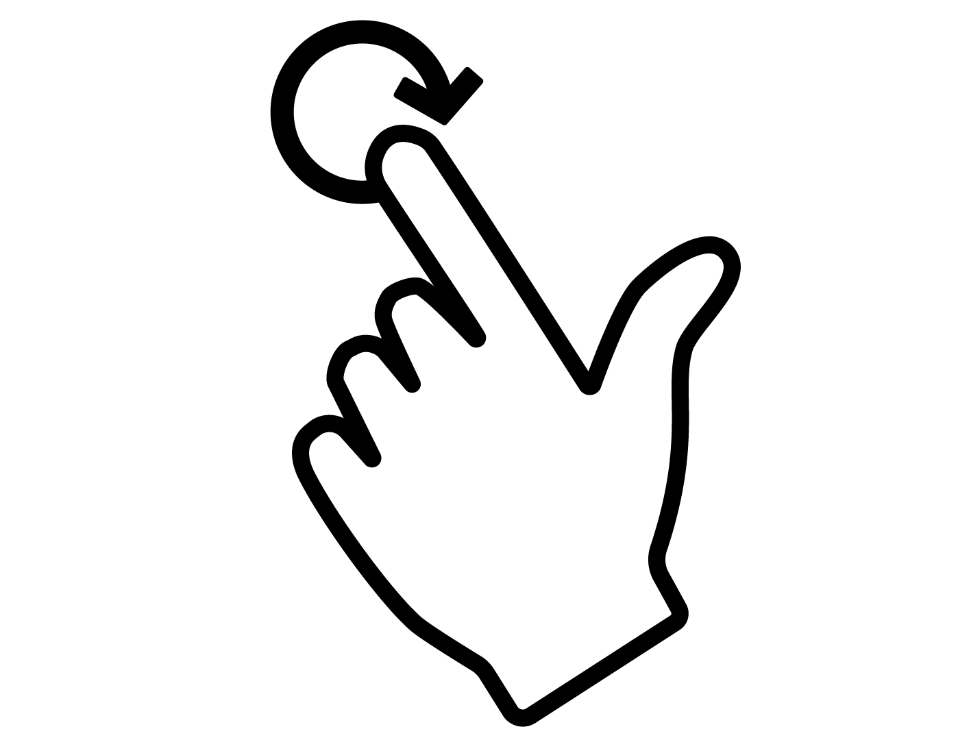 Finger motion control mobile icon