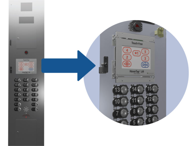 HoverTap Lift embedded in Elevator Car Operating Panel