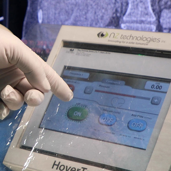 HoverTap Touchless Control used in a medical setting