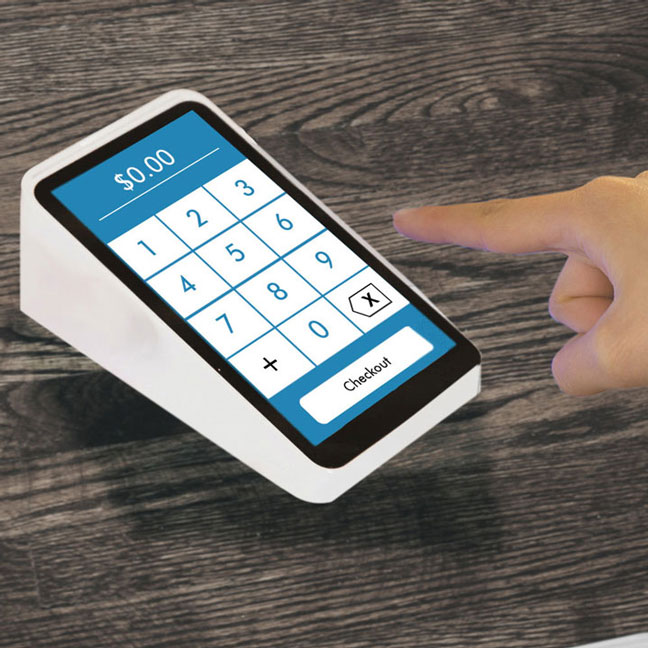 HoverTap Touchless Control used in a payment terminal